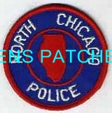 ILLINOIS,NORTH CHICAGO POLICE HAT PATCH 1_wm